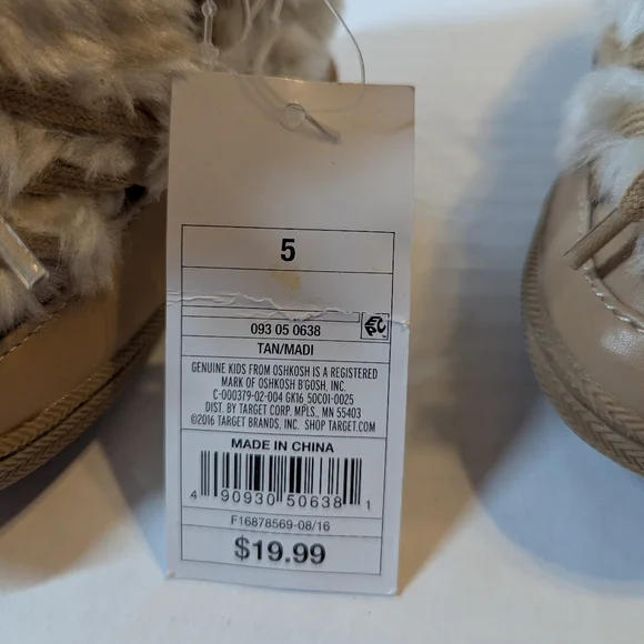 Genuine Kids By Oshkosh Toddler Boots Size 5 BNWT - Picture 7 of 11